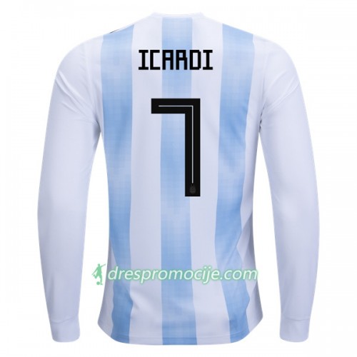 Argentina Dres Icardi 7 Domaći Svjetsko prvenstvo 2018 Dugim Rukavima Argentina Dres Icardi 7 Domaći Svjetsko prvenstvo 2018 Dugim Rukavima
